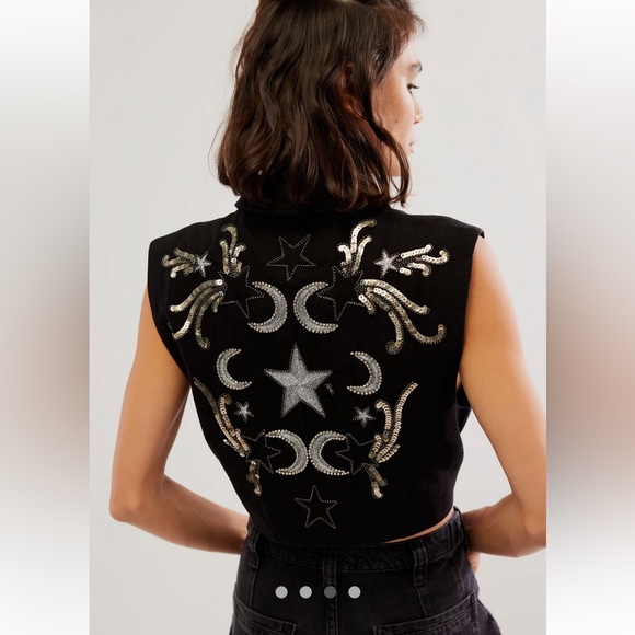 NWT 🖤Free People Billy Tux Vest - Picture 2 of 7